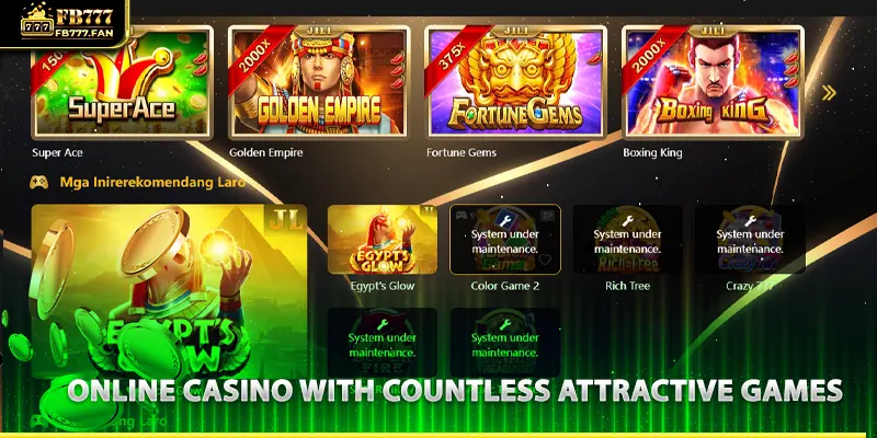 Online casino with countless attractive games